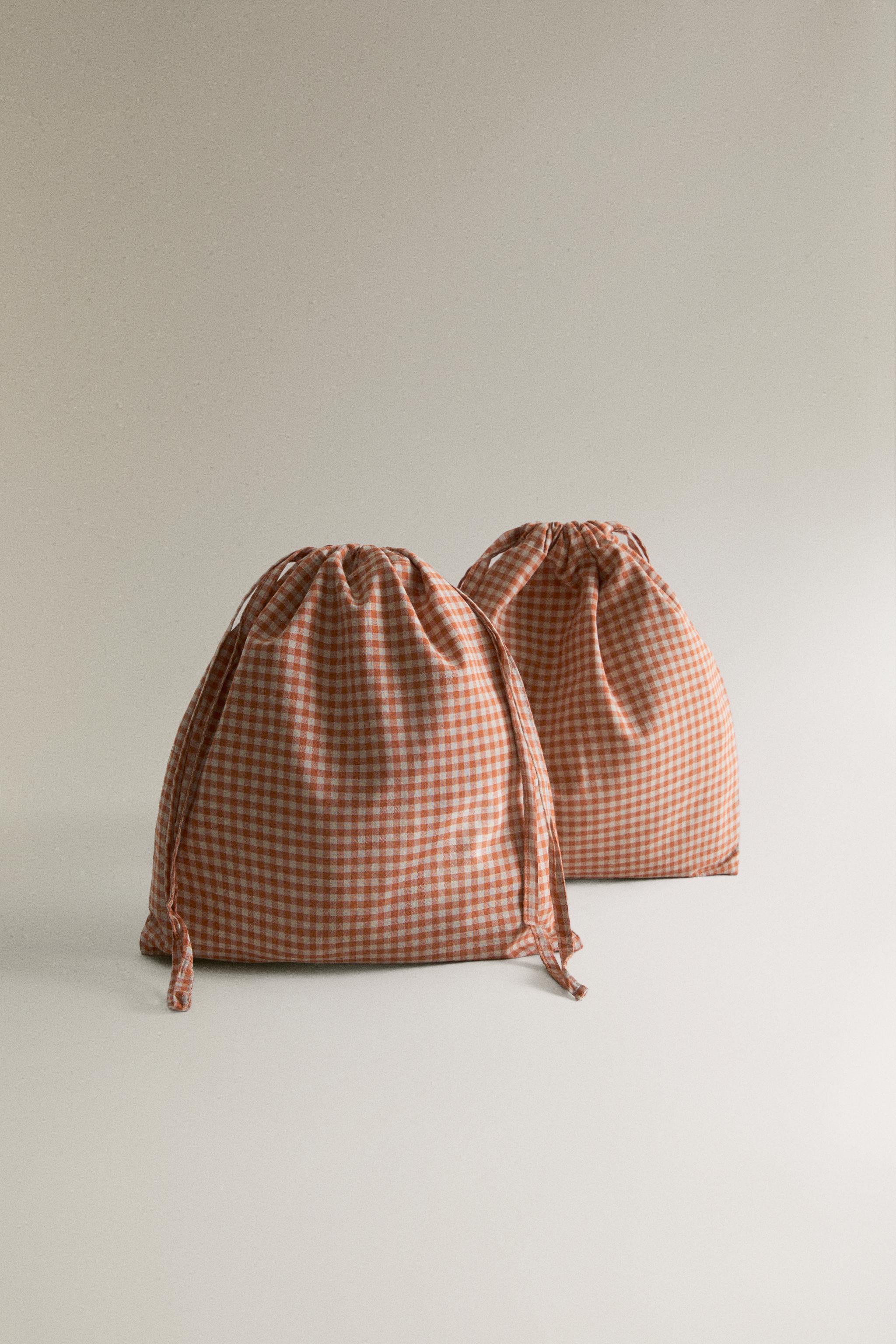 SACS BÉBÉ COTON VICHY (LOT DE 2)